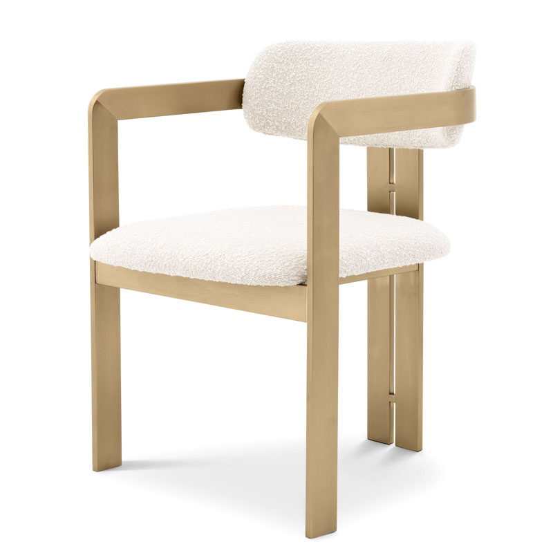 Стул Eichholtz DINING CHAIR DONATO Кремовый Золотой Стул Eichholtz DINING CHAIR DONATO Кремовый Золотой в Челябинске | Loft Concept