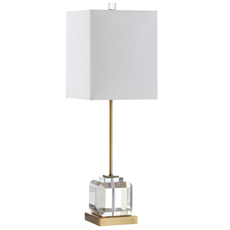 Настольная лампа Orabel Provence Table lamp Белый Прозрачное Стекло Латунь Настольная лампа Orabel Provence Table lamp Белый Прозрачное Стекло Латунь в Челябинске | Loft Concept