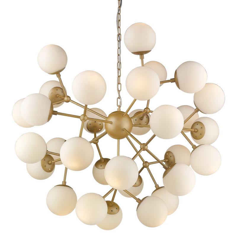 Люстра Berries Chandelier white matt 90 Золотой Белое матовое стекло Люстра Berries Chandelier white matt 90 Золотой Белое матовое стекло в Челябинске | Loft Concept