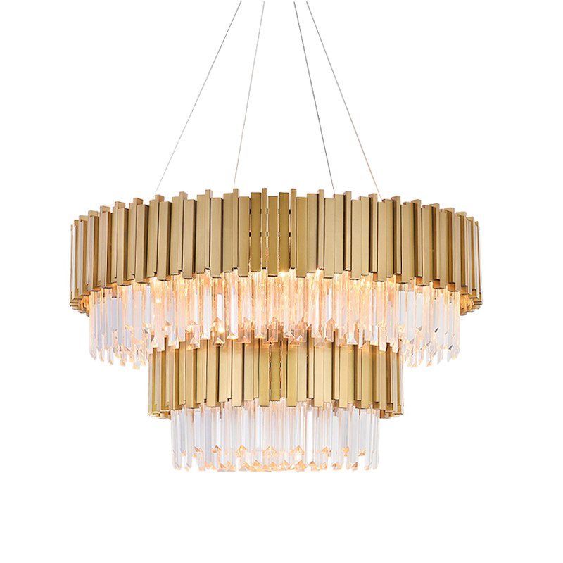 Люстра Empire Double Suspension Латунь Белый Люстра Empire Double Suspension Латунь Белый в Челябинске | Loft Concept