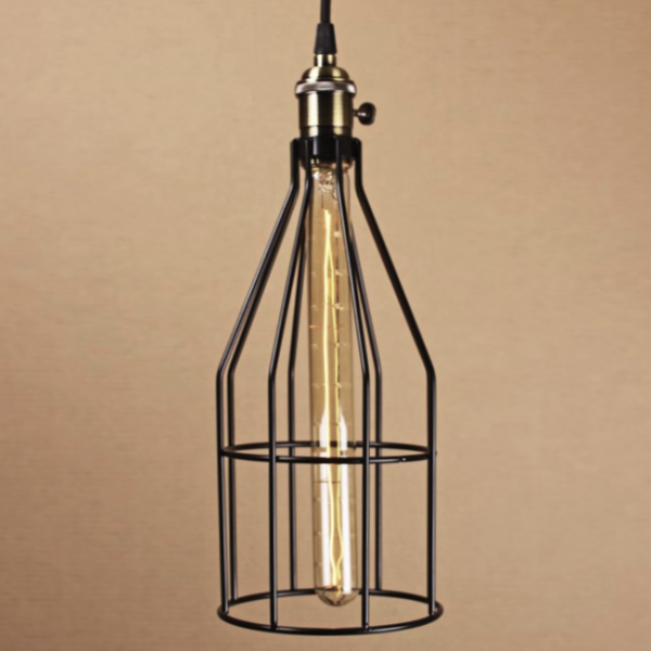 Подвесной светильник Wire Cage Pendant Twix Black Черный Подвесной светильник Wire Cage Pendant Twix Black Черный в Челябинске | Loft Concept