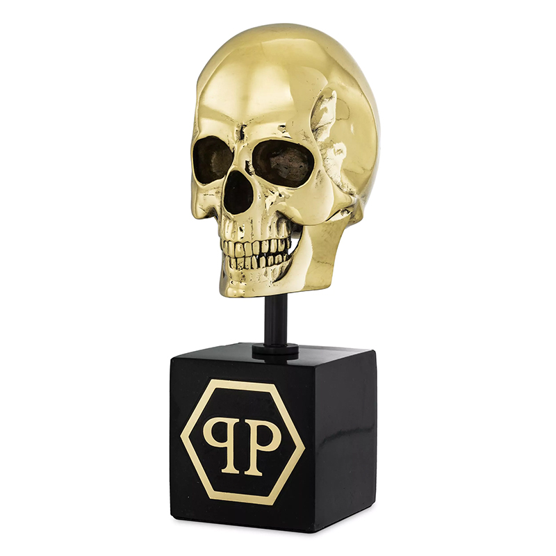Статуэтка Philipp Plein Gold Skull S Золотой Черный Статуэтка Philipp Plein Gold Skull S Золотой Черный в Челябинске | Loft Concept