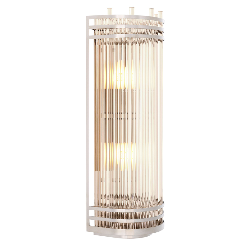 Бра Eichholtz Wall Lamp Gulf L Nickel Никель Прозрачный Бра Eichholtz Wall Lamp Gulf L Nickel Никель Прозрачный в Челябинске | Loft Concept