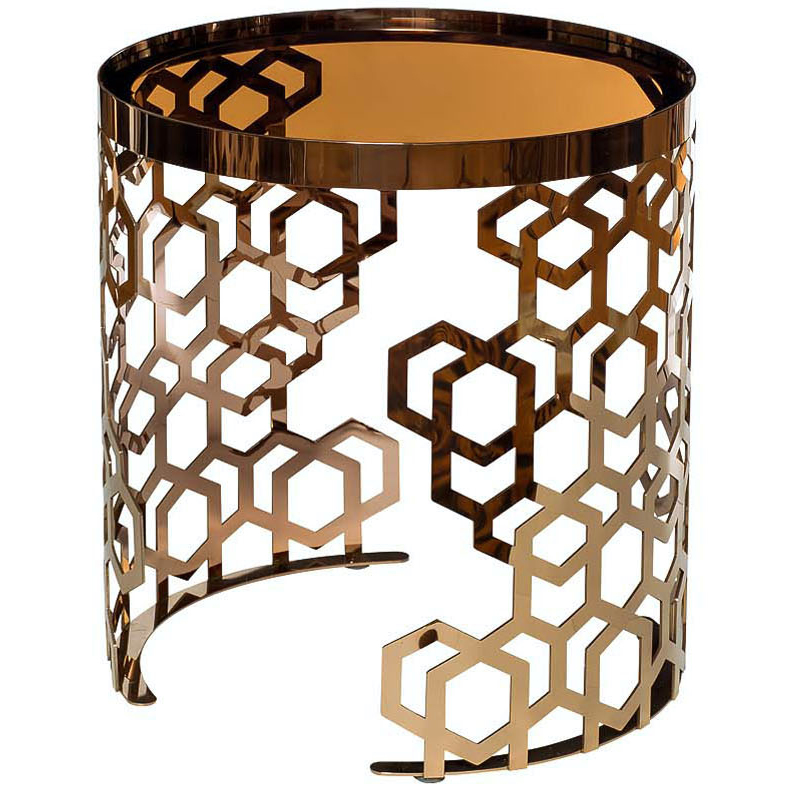 Стол Yen Geometry Table Pink Gold 50 Розовое золото Янтарь (Amber) Стол Yen Geometry Table Pink Gold 50 Розовое золото Янтарь (Amber) в Челябинске | Loft Concept