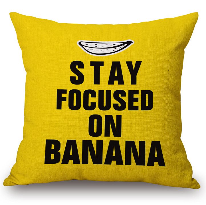 Декоративная подушка Stay Focused on Banana Желтый Декоративная подушка Stay Focused on Banana Желтый в Челябинске | Loft Concept