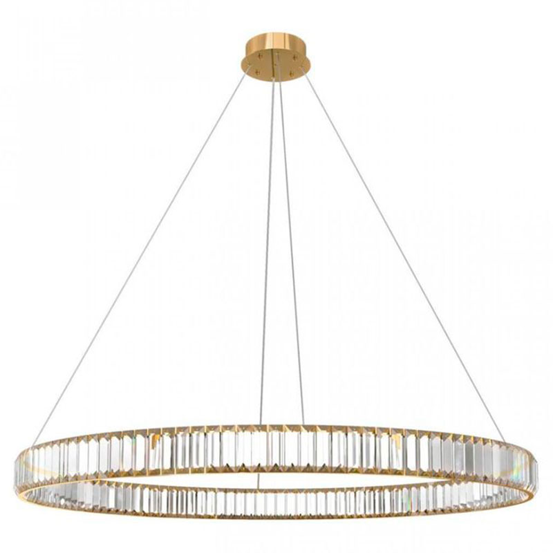 Люстра Crystal Ring Gold диаметр 100 Золотой Прозрачное Стекло в Челябинске | Loft Concept 