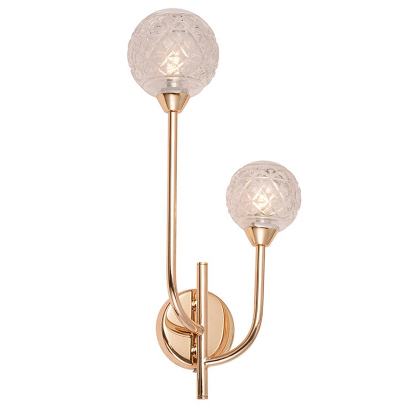 Бра Aella Glass Balls Sconce Прозрачный Золотой Бра Aella Glass Balls Sconce Прозрачный Золотой в Челябинске | Loft Concept