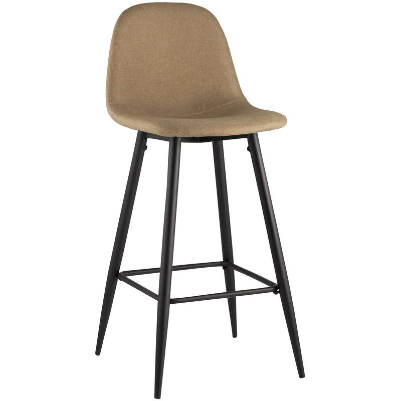 Барный Стул Archie Chair Бежевая Рогожка Бежевый Черный Барный Стул Archie Chair Бежевая Рогожка Бежевый Черный в Челябинске | Loft Concept