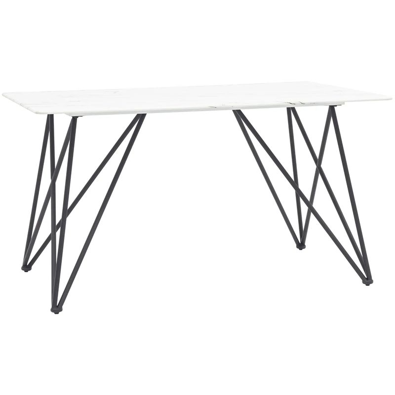 Стол обеденный Zisman Geometry №1 Белый Черный Стол обеденный Zisman Geometry №1 Белый Черный в Челябинске | Loft Concept