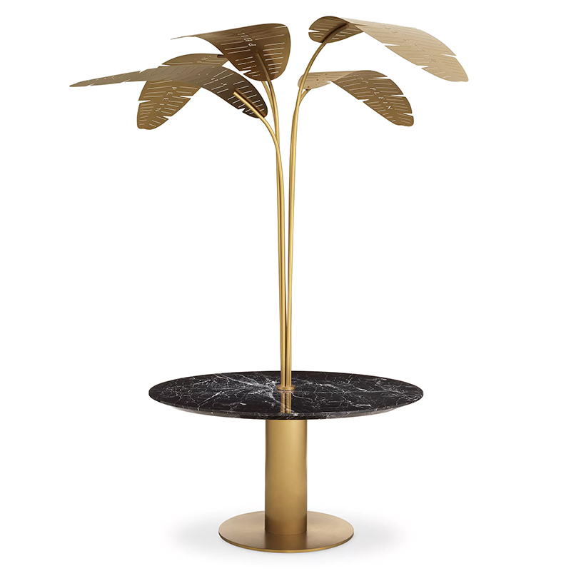 Круглый обеденный стол Philipp Plein Dining Table Palm Springs Золотой Черный Мрамор Nero Круглый обеденный стол Philipp Plein Dining Table Palm Springs Золотой Черный Мрамор Nero в Челябинске | Loft Concept