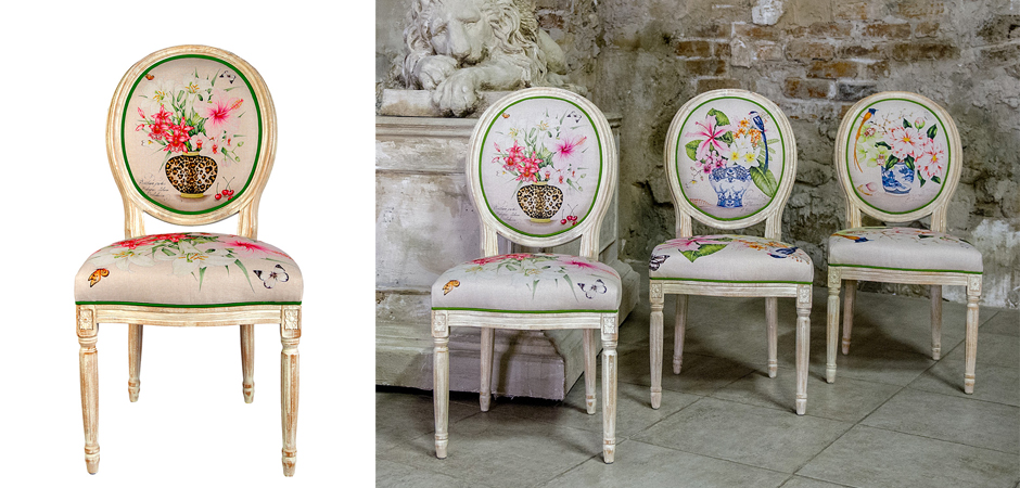 Стул Lilies and Hibiscus Stool Стул Lilies and Hibiscus Stool - Loft-Concept в Челябинске