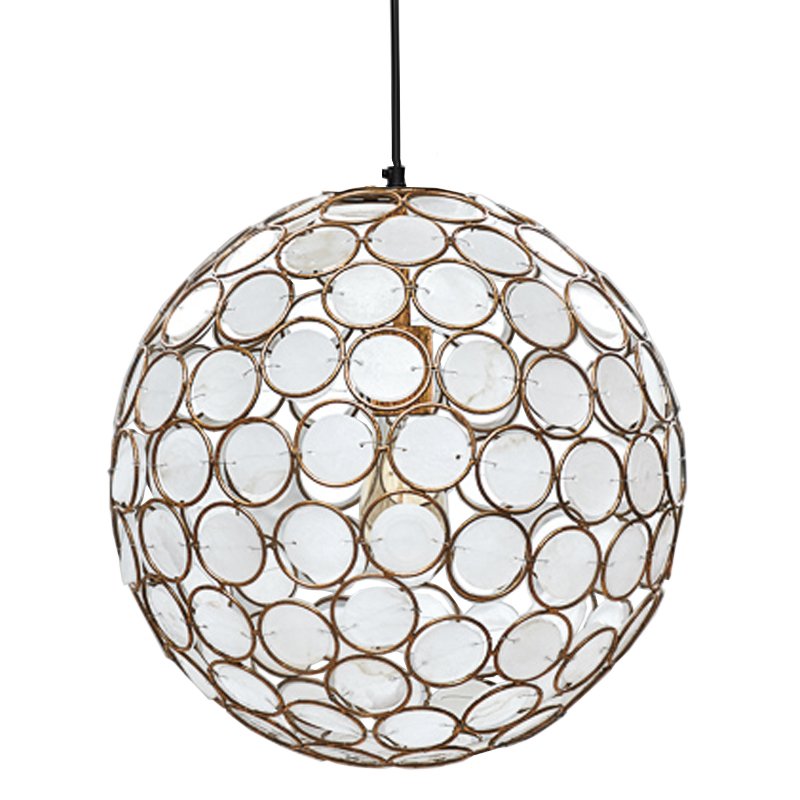 Seashell Ball pendant lamp Белый Позолоченная ржавчина Seashell Ball pendant lamp Белый Позолоченная ржавчина в Челябинске | Loft Concept