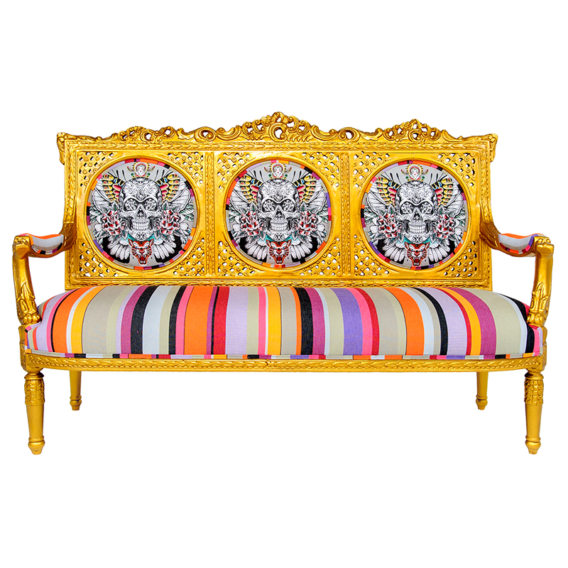 Диван Fusion Jacquard антикварный Мульти Золотой Диван Fusion Jacquard антикварный Мульти Золотой в Челябинске | Loft Concept