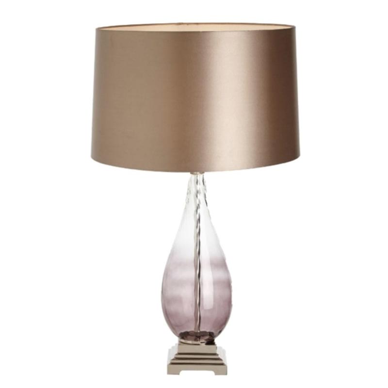 Настольная лампа Evonne Table Lamp Золотой Прозрачный фиолетовый Настольная лампа Evonne Table Lamp Золотой Прозрачный фиолетовый в Челябинске | Loft Concept