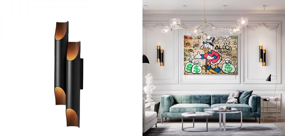Бра Galliano Double by DELIGHTFULL Black Бра Galliano Double by DELIGHTFULL Black - Loft-Concept в Челябинске