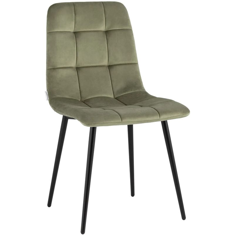 Стул NANCY Chair Пыльно-Оливковый Велюр Оливковый Черный Стул NANCY Chair Пыльно-Оливковый Велюр Оливковый Черный в Челябинске | Loft Concept