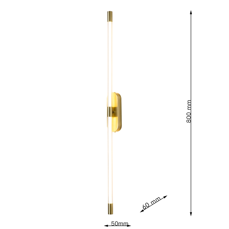 Бра Trumpet tube Double Золотое 80 см Бра Trumpet tube Double Золотое 80 см в Челябинске