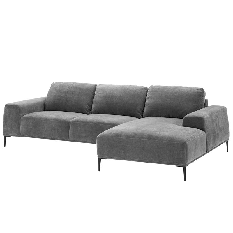 Диван Eichholtz Lounge Sofa Montado grey Серый Черный в Челябинске | Loft Concept 