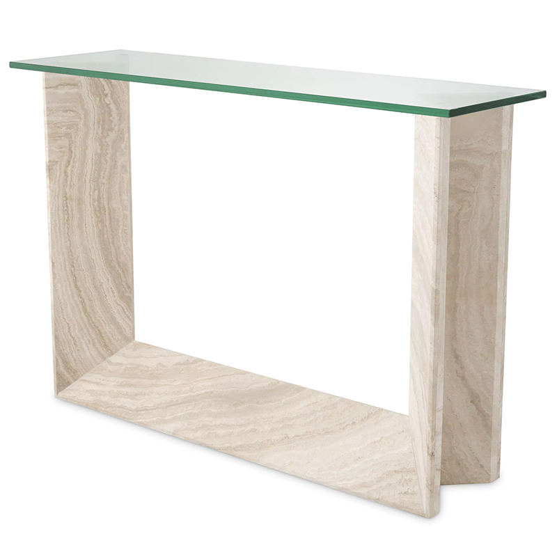 Консоль Eichholtz Console Table Fortuna Песочный Прозрачное Стекло Консоль Eichholtz Console Table Fortuna Песочный Прозрачное Стекло в Челябинске | Loft Concept