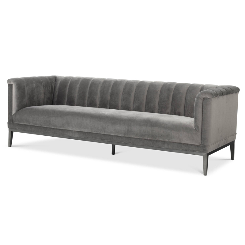 Диван Eichholtz Sofa Raffles grey Серый Темная бронза в Челябинске | Loft Concept 