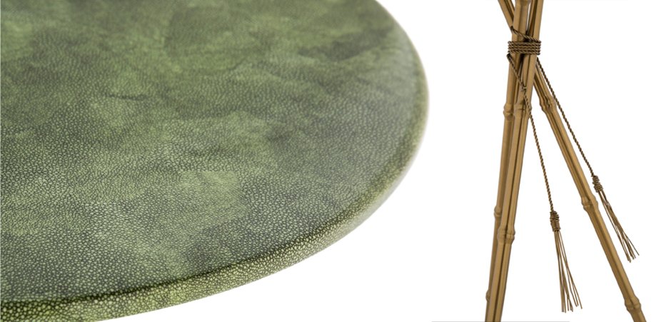 Green Stingray Skin Side Tables Green Stingray Skin Side Tables - Loft-Concept в Челябинске