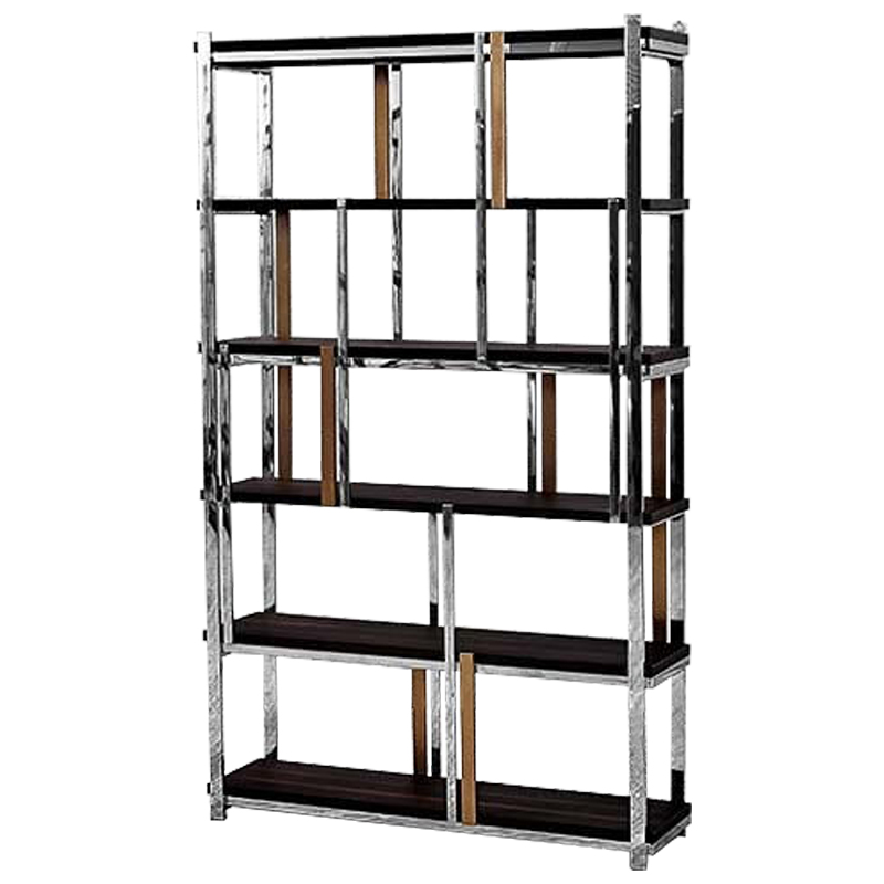 Стеллаж Batista Rack Коричневый Хром Бронза Стеллаж Batista Rack Коричневый Хром Бронза в Челябинске | Loft Concept