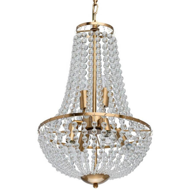 Люстра Virginia Clear Beads Chandelier Gold Золотой Прозрачное Стекло Люстра Virginia Clear Beads Chandelier Gold Золотой Прозрачное Стекло в Челябинске | Loft Concept