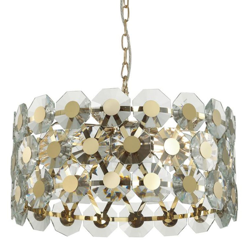 Люстра Crystal Octagons Gold Золотой Прозрачное Стекло Люстра Crystal Octagons Gold Золотой Прозрачное Стекло в Челябинске | Loft Concept