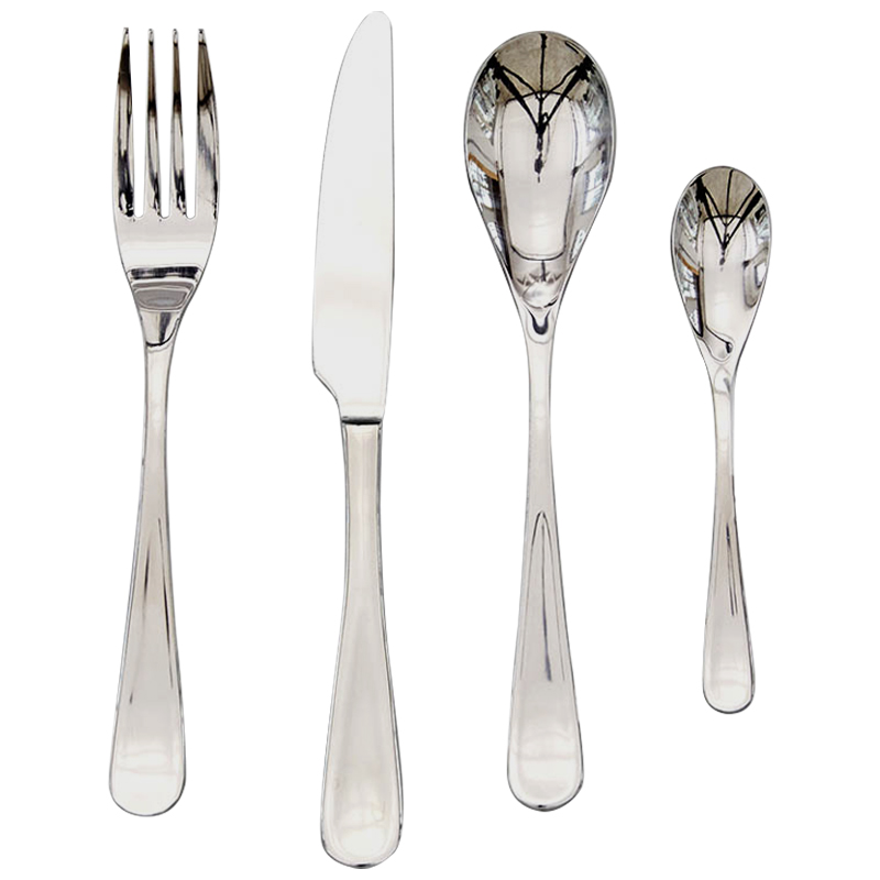 Столовые приборы на 4 персоны Contemporary Cutlery Set Серебряный Столовые приборы на 4 персоны Contemporary Cutlery Set Серебряный в Челябинске | Loft Concept