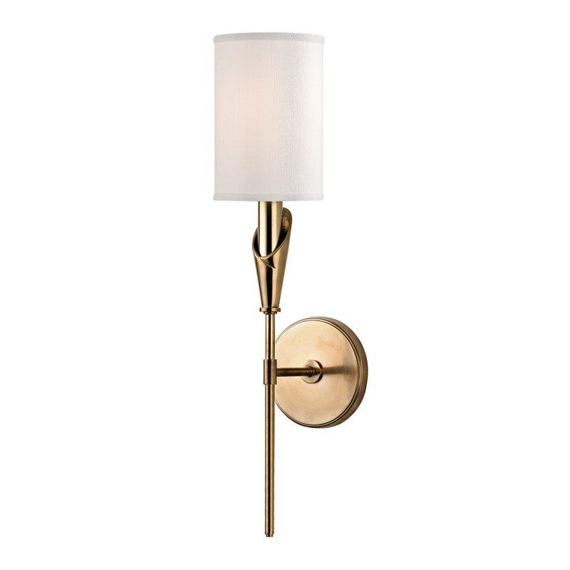 Настенный светильник Wall Sconce TATE 1311-AGB Латунь Белый Настенный светильник Wall Sconce TATE 1311-AGB Латунь Белый в Челябинске | Loft Concept