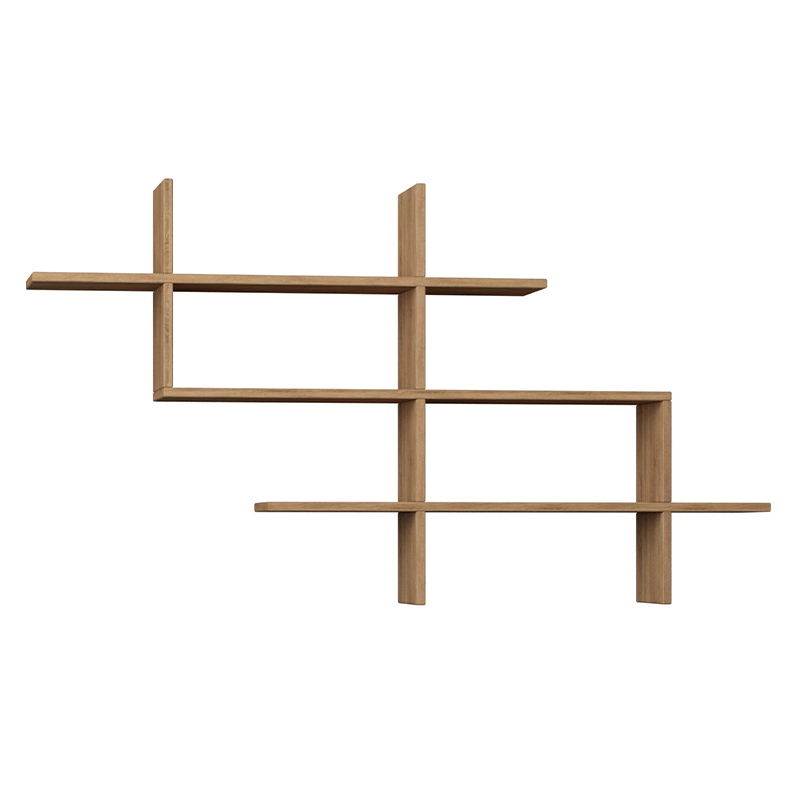 Полка фигурная подвесная цвета древесины HALIC BOOKCASE OAK Древесина Полка фигурная подвесная цвета древесины HALIC BOOKCASE OAK Древесина в Челябинске | Loft Concept
