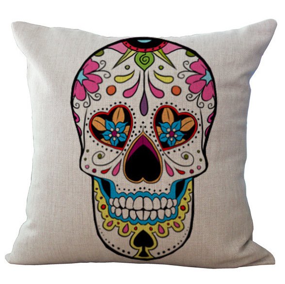 Декоративная подушка Painted Skull Декоративная подушка Painted Skull в Челябинске | Loft Concept