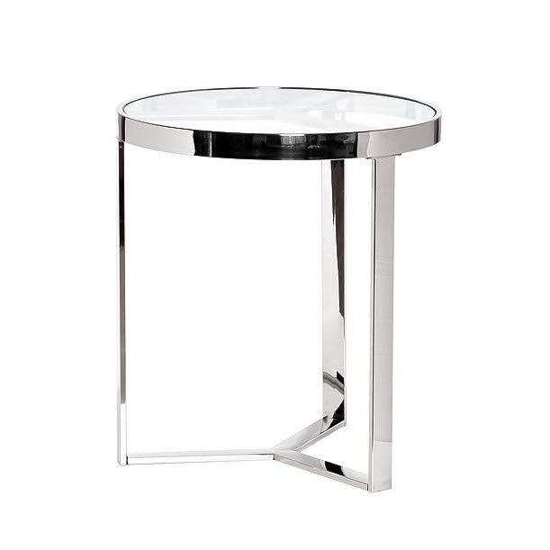 Приставной стол Neoclassic Tee Silver Хром Прозрачное Стекло Приставной стол Neoclassic Tee Silver Хром Прозрачное Стекло в Челябинске | Loft Concept