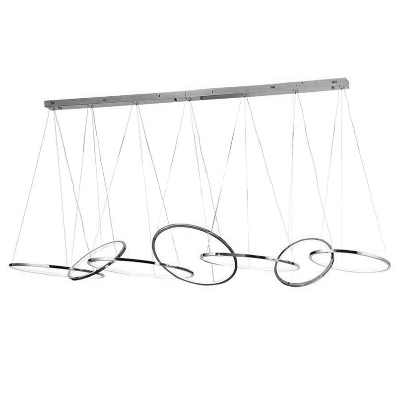 Люстра Ring Connection Horizontal Chandelier Chrome Хром в Челябинске | Loft Concept 