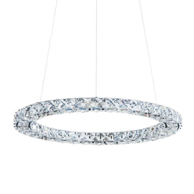 Люстра Crystal Ring Хром Прозрачный Люстра Crystal Ring Хром Прозрачный в Челябинске | Loft Concept