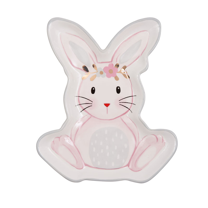 Тарелка детская Pink Bunny Белый Розовый пастельный Тарелка детская Pink Bunny Белый Розовый пастельный в Челябинске | Loft Concept