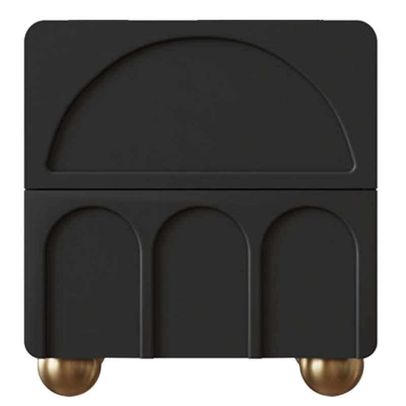 Тумба Arch Nightstand Black Черный Золотой Тумба Arch Nightstand Black Черный Золотой в Челябинске | Loft Concept