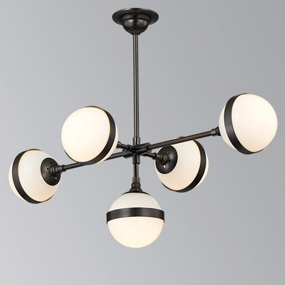Люстра Peggy Futura lamp V Hangar Design Черный Молочный Люстра Peggy Futura lamp V Hangar Design Черный Молочный в Челябинске | Loft Concept