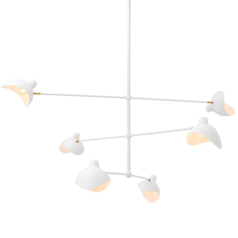 Люстра Eichholtz Chandelier Vince White Латунь Античная полированная Белый Люстра Eichholtz Chandelier Vince White Латунь Античная полированная Белый в Челябинске | Loft Concept