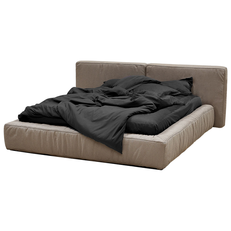 Кровать двуспальная с подъёмным механизмом Madelyn Bed Beige Gray Бежево-серый Кровать двуспальная с подъёмным механизмом Madelyn Bed Beige Gray Бежево-серый в Челябинске | Loft Concept