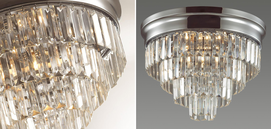 Хрустальная потолочная люстра Crystal Fountain Maxi Хром Хрустальная потолочная люстра Crystal Fountain Maxi Хром - Loft-Concept в Челябинске