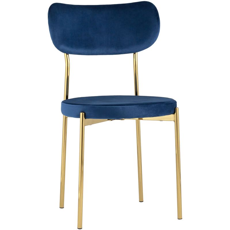 Стул Alfie Chair Золотые ножки Синий Велюр Синий Золотой Стул Alfie Chair Золотые ножки Синий Велюр Синий Золотой в Челябинске | Loft Concept