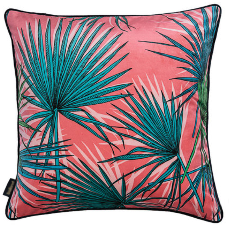 Подушка Palm Leaf Розовый Бирюзовый Подушка Palm Leaf Розовый Бирюзовый в Челябинске | Loft Concept