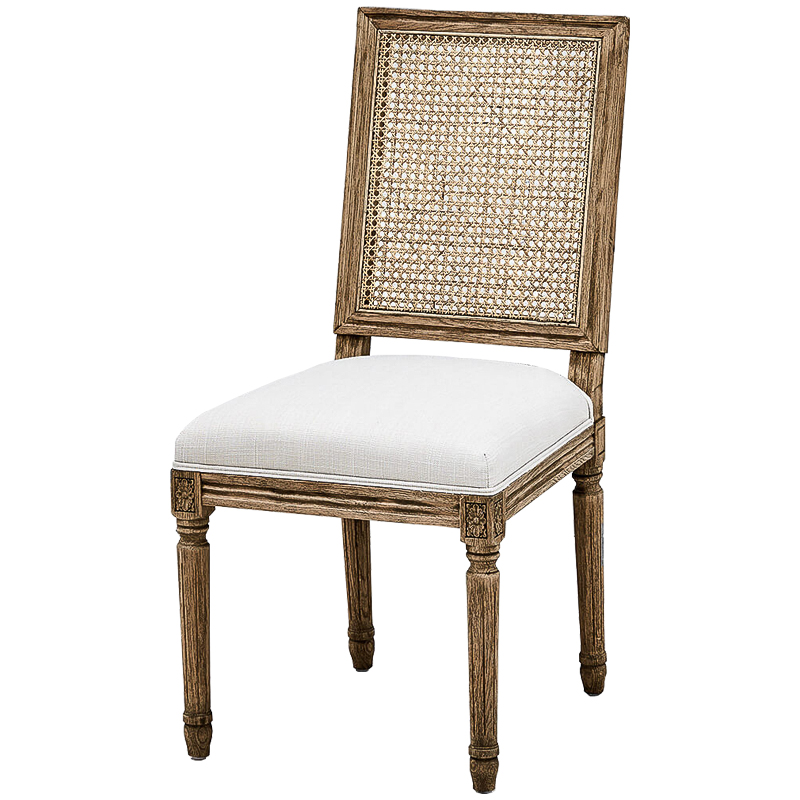 Стул French Provence Rattan Beige Stool Коричневый Бежевый Стул French Provence Rattan Beige Stool Коричневый Бежевый в Челябинске | Loft Concept