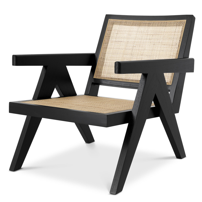 Кресло Eichholtz Chair Aristide black Черный Бежевый Кресло Eichholtz Chair Aristide black Черный Бежевый в Челябинске | Loft Concept