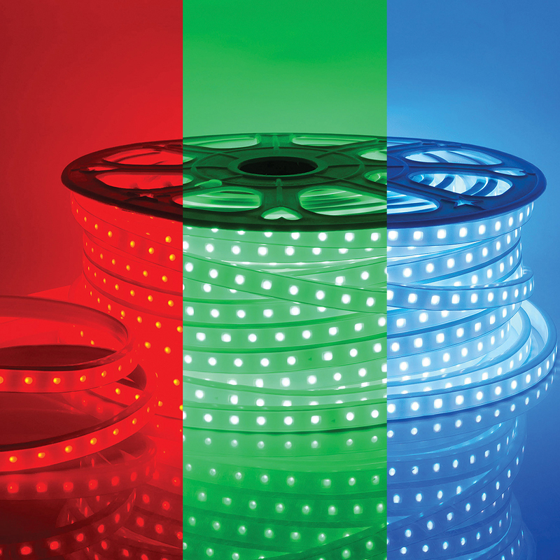 Светодиодная влагозащищенная лента 10W/m 60LED/m 2835SMD разноцветная 50M Белый в Челябинске | Loft Concept 