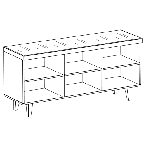 Длинная тумба с зеркальным декором Arden Cabinet Длинная тумба с зеркальным декором Arden Cabinet в Челябинске
