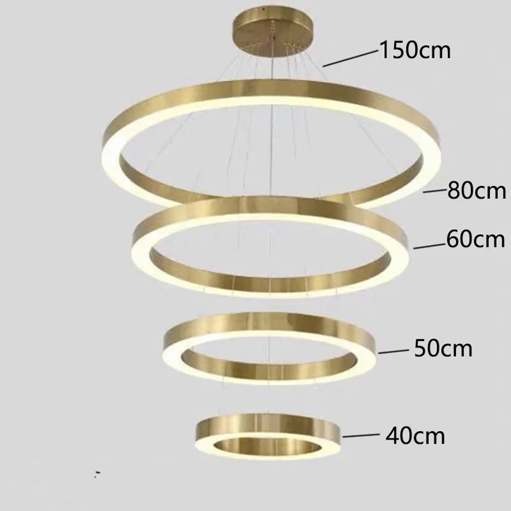 Люстра Light Ring Vertical Латунь в Челябинске