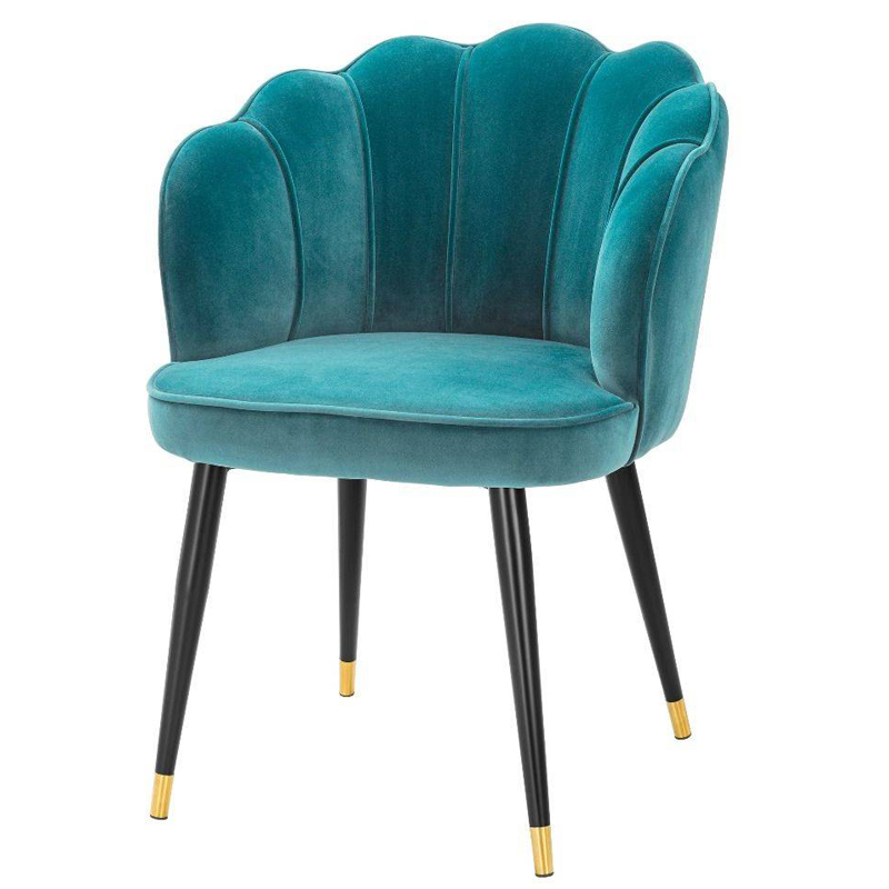 Стул Eichholtz Dining Chair Bristol sea green Бирюзовый Черный Латунь Стул Eichholtz Dining Chair Bristol sea green Бирюзовый Черный Латунь в Челябинске | Loft Concept