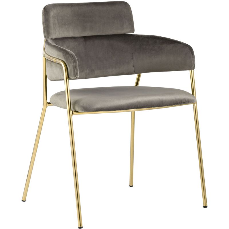 Polina chair Коричневый велюр Коричневый Золотой в Челябинске | Loft Concept 